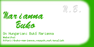 marianna buko business card